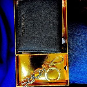 Michael Kors wallet w key chain NWT box set